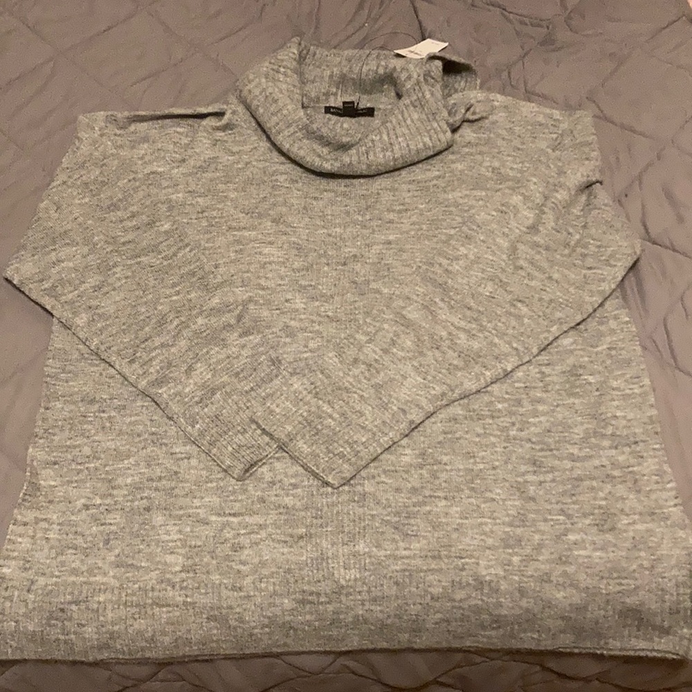 Banana Republic Light Gray Cowl Neck Sweater